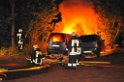 Wieder brennende Autos in Koeln Hoehenhaus P093